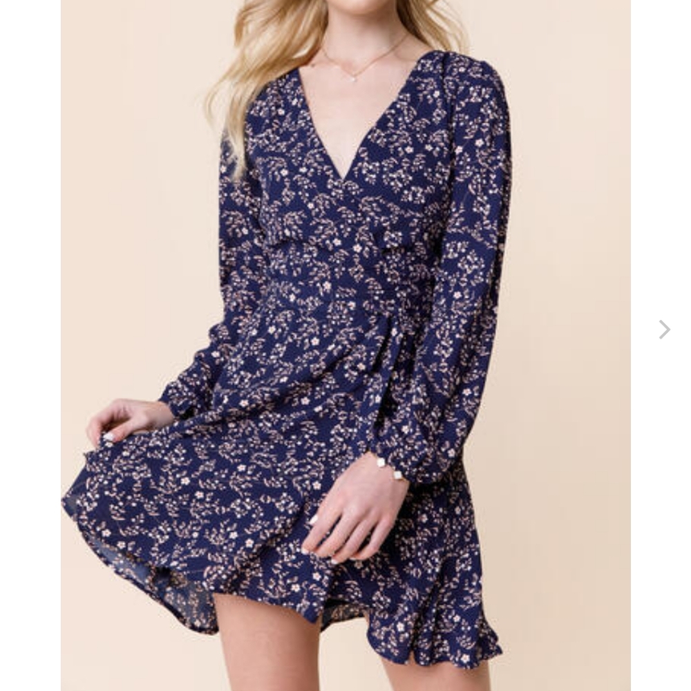 Blue floral dress